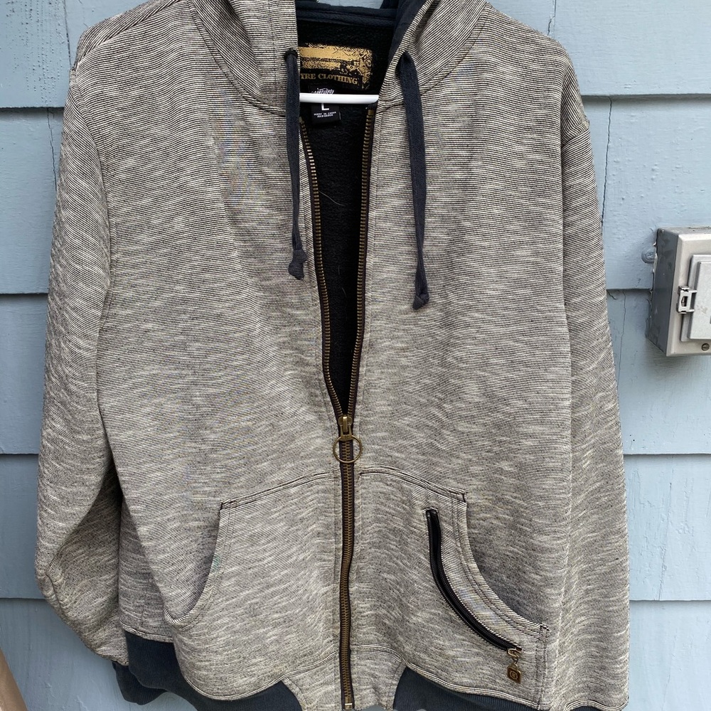 Heavy weight zip-up, hooded sweatshirt